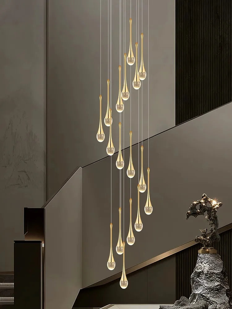 Afralia™ Crystal Chandelier: Modern LED Pendant Light for Villa Living Room and Attic