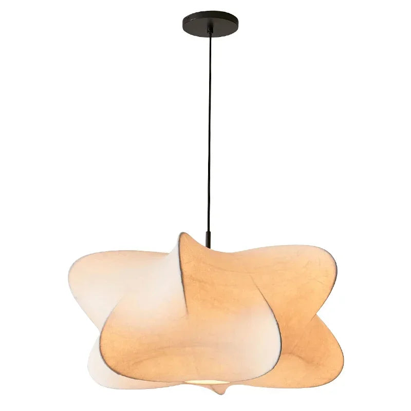 Afralia™ Silk Pendant Lamp Ceiling Light E27 Bulb Fixture