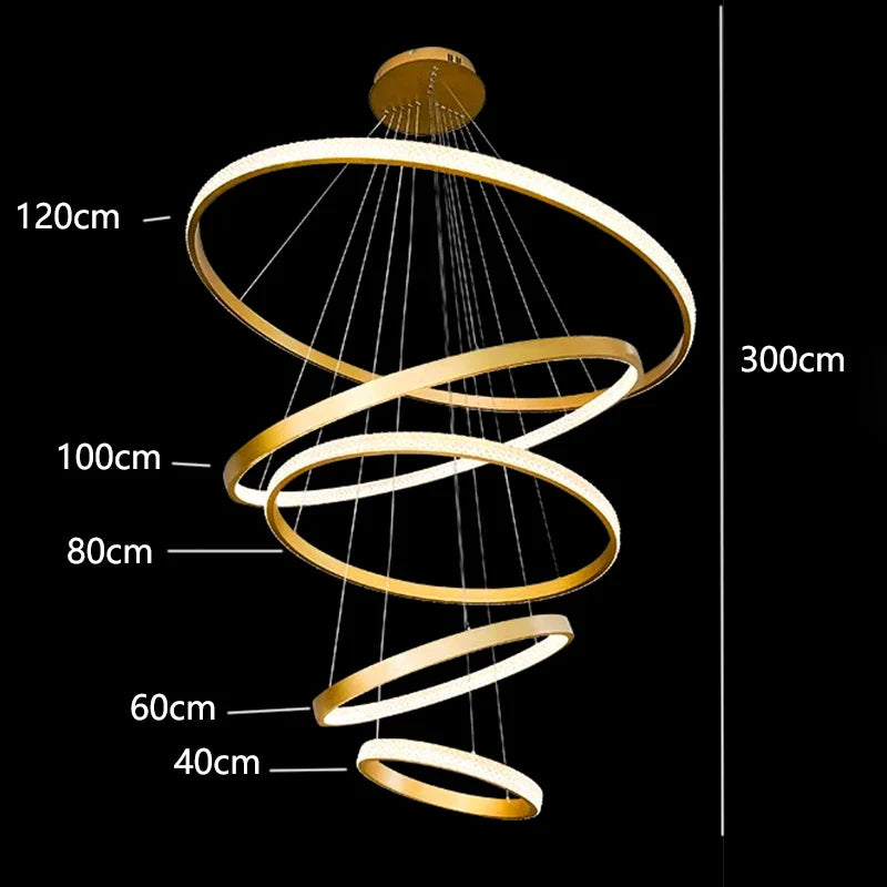 Afralia™ Crystal Chandelier: Modern Stair Pendant Light for Living Room, Interior Lighting Fixture