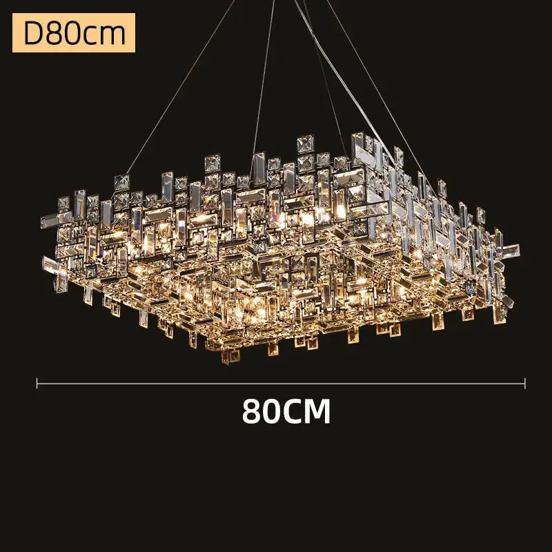 Afralia™ Modern Crystal Chandelier: Elegant Lighting Fixtures for Living, Dining, and Bedroom