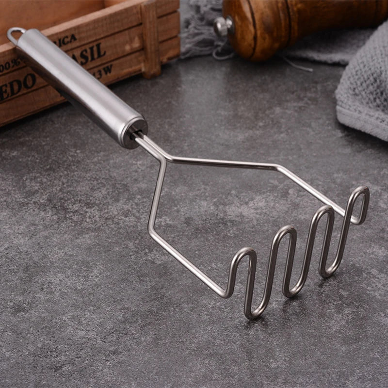 Afralia™ Stainless Steel Wave Potato Masher and Chopper - Kitchen Cooking Tool