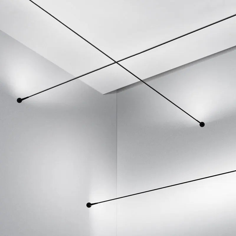 Afralia™ LED Skyline Linear Wall Light: SMD COB Strips for Minimalist Living & Exhibit Décor