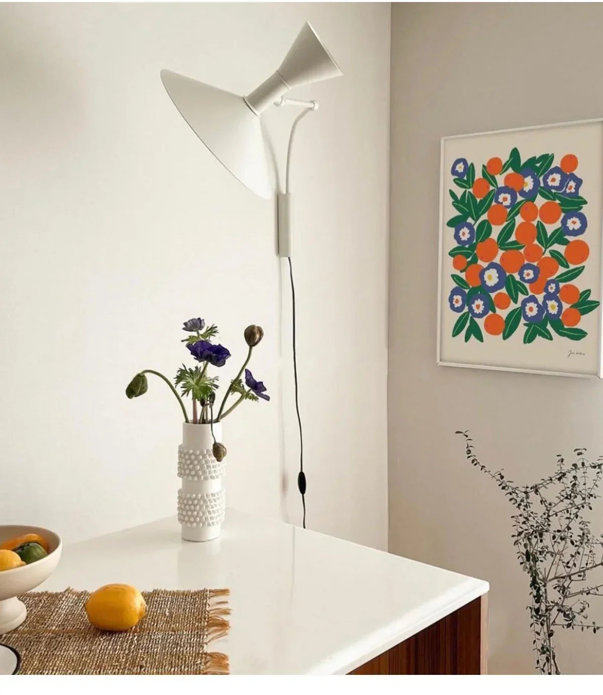 Afralia™ Nordic Rotatable Horn Wall Lamp for Creative Living Room