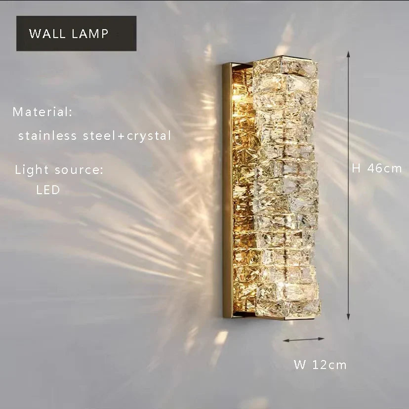 Afralia™ Crystal Luxury Gold Ceiling Chandelier for Elegant Living Room Décor