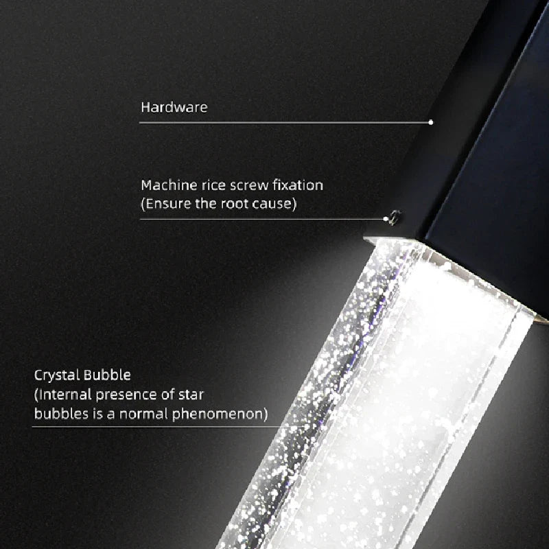 Afralia™ Crystal Bubble Chandelier Pendant Light - Modern Staircase Hanging Fixture