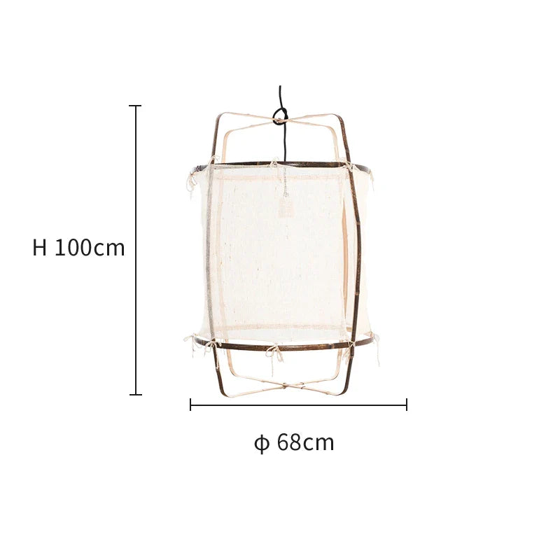 Afralia™ Linen Cloth Pendant Light: Elegant Bohemian Fabric Chandelier for Home, Restaurant, Hotel