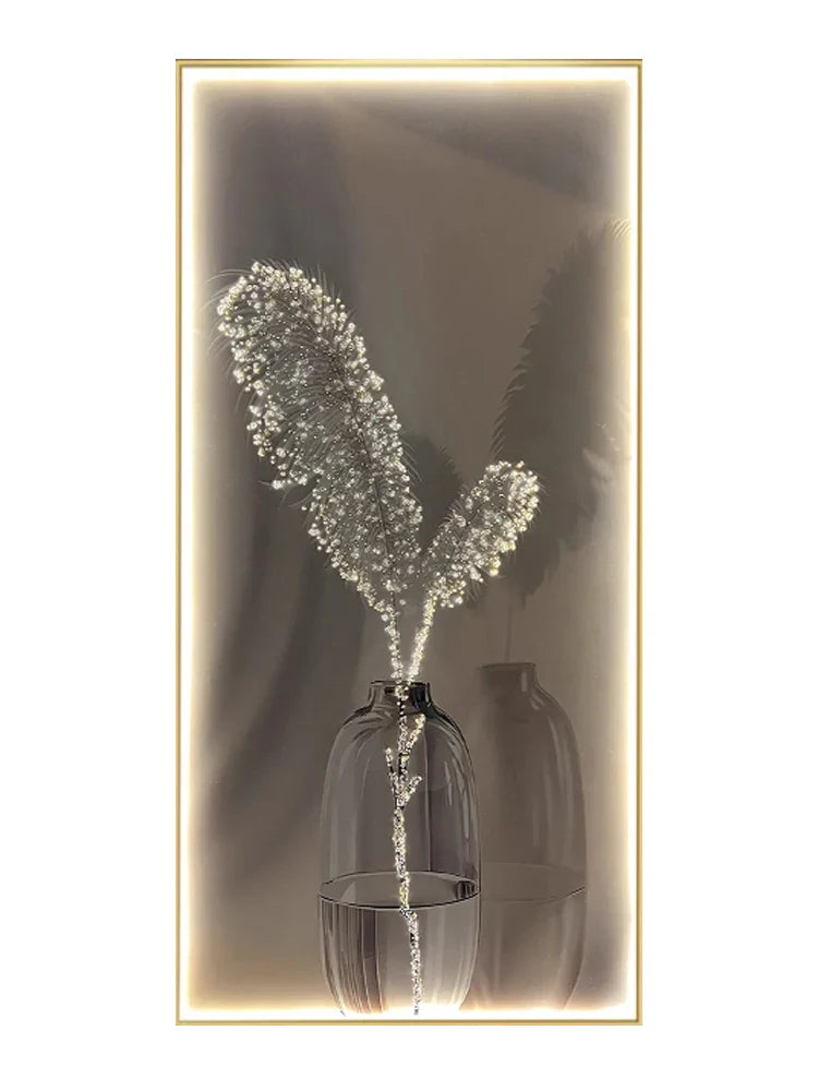 Afralia™ Feather LED Wall Lamp for Modern Creative Decor
