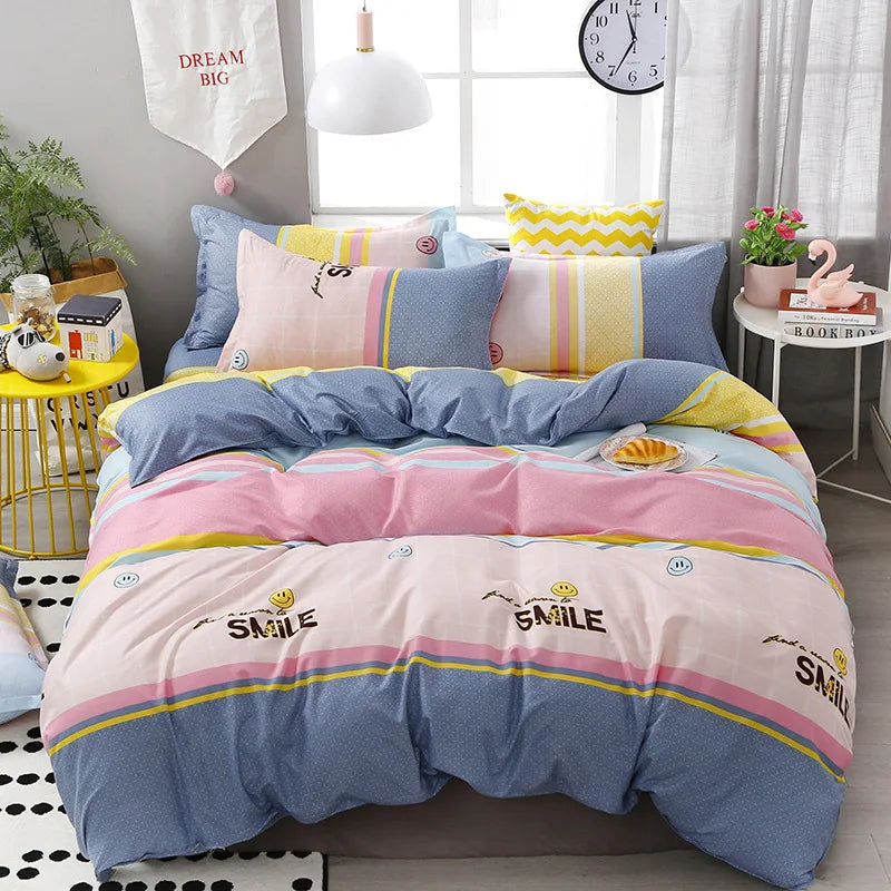 Afralia™ Cartoon Printed Bedding Sets - Soft Quilt Cover Kit for All Seasons