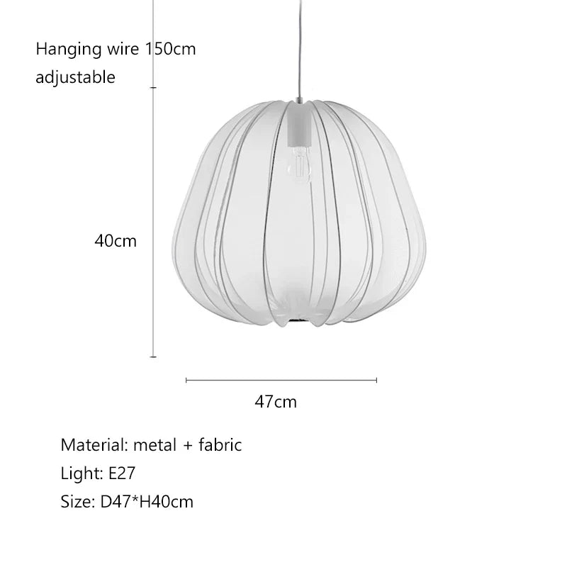 Afralia™ Fabric Wabi Sabi Chandelier: Nordic Minimalist Pendant Light for Dining Room, Bar, Bedroom & Loft