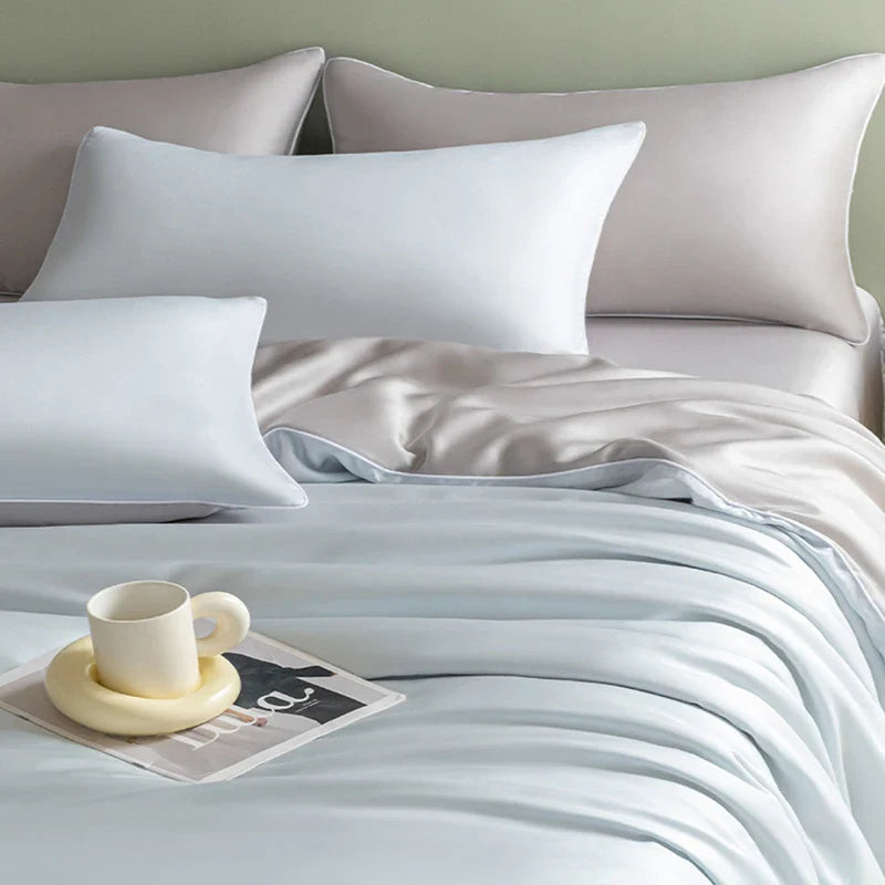 Afralia™ Cool Touch Solid Color Bedding Set - Skin-Friendly & Breathable