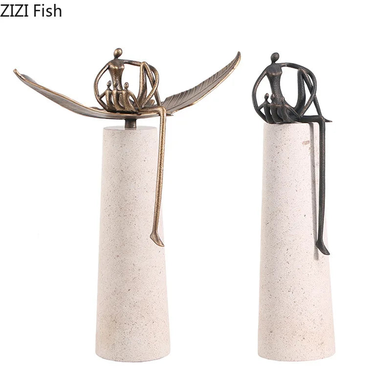 Afralia™ Abstract Character Marble Sculpture Room Decor