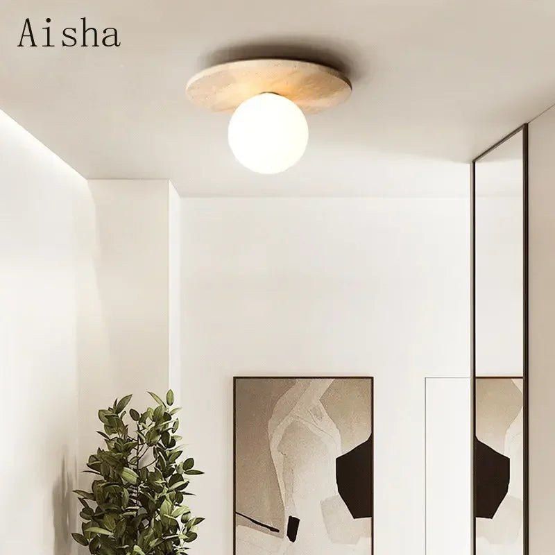 Afralia™ Yellow Cave Stone Ceiling Light for Home Decoration