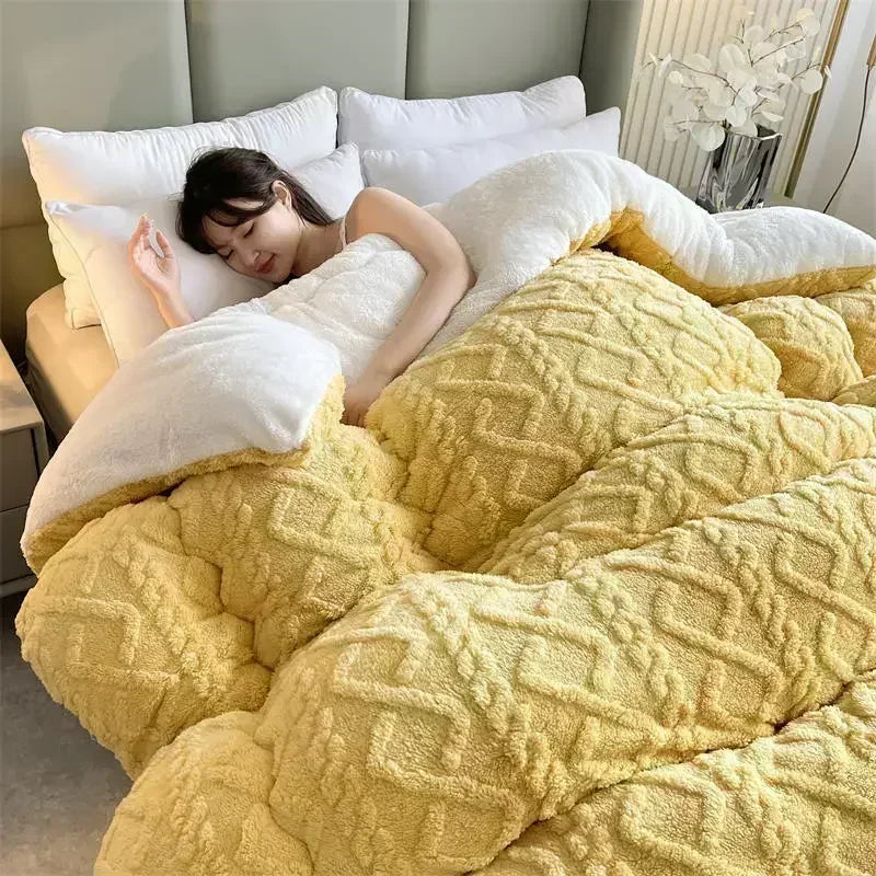Afralia™ Super Thick Lamb Cashmere Weighted Blanket for Ultimate Winter Comfort