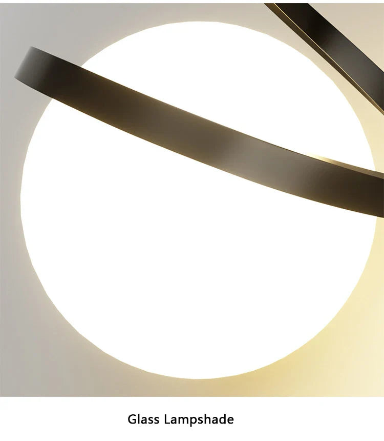 Afralia™ LED Spiral Pendant Lights Chandelier for Living Room Bedroom Lighting