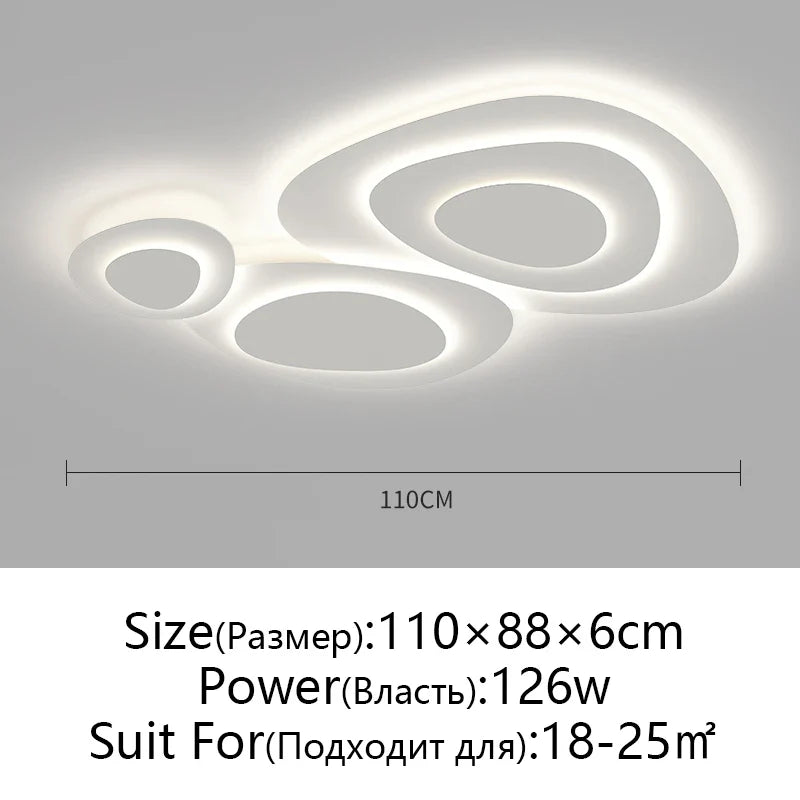 Afralia™ White LED Ceiling Lamp for Modern Living Room Bedroom Kitchen Décor