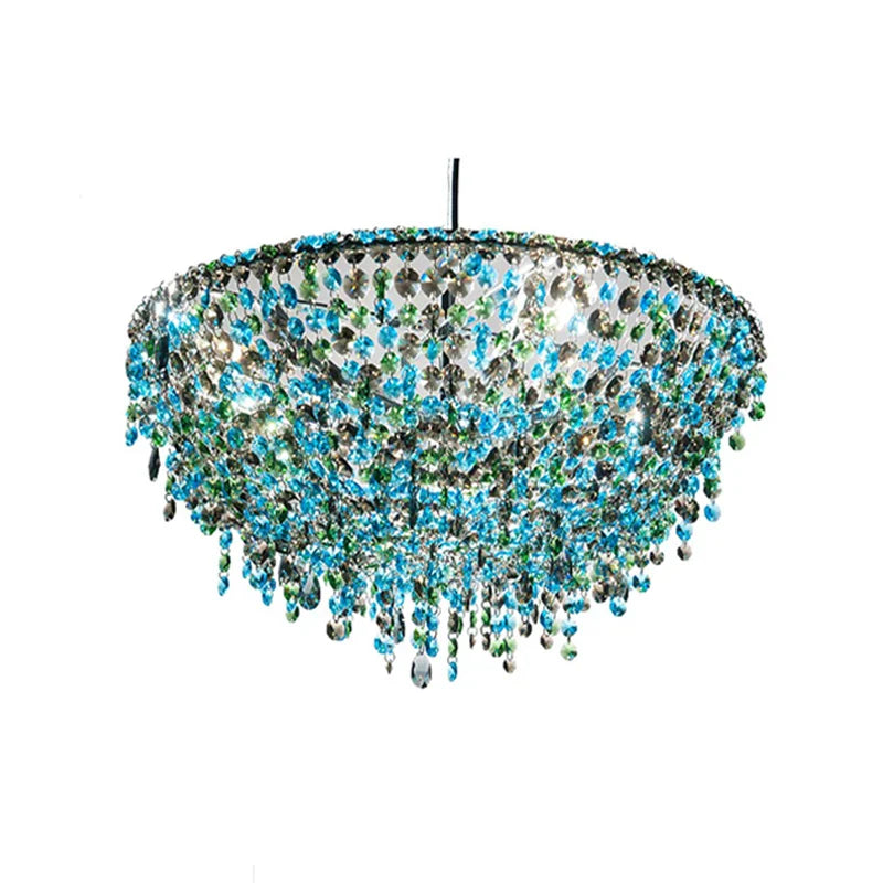 Afralia™ Luxury Crystal Chandelier Pendant Light Fixture for Elegant Living Room Lighting
