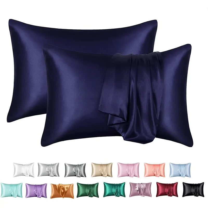 Afralia™ Silky Smooth King Size Satin Pillowcases Luxury Soft Skin-friendly Solid Color