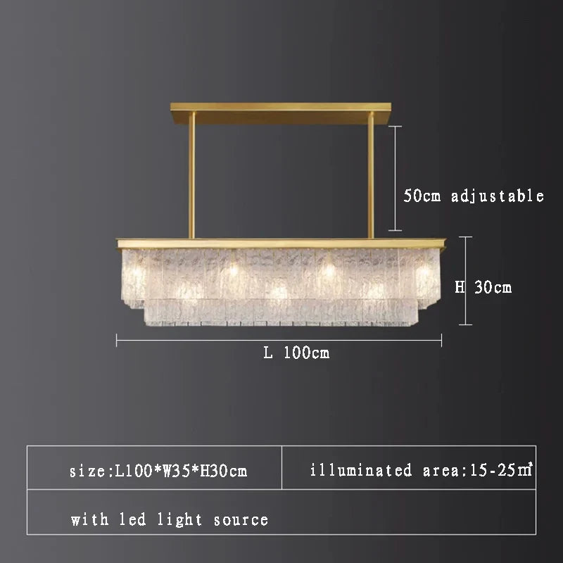 Afralia™ Clear Glass LED Chandelier: Modern Luxury Living Room Art Deco Ceiling Light