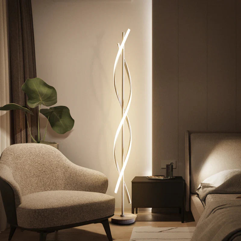 Afralia™ Geometric Line LED Floor & Table Lamp for Modern Living Room & Bedroom