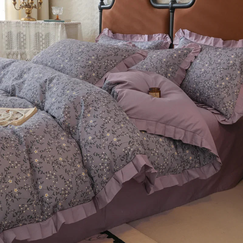 Afralia™ Princess Cotton Bedding Set - All Seasons Comforter Kit