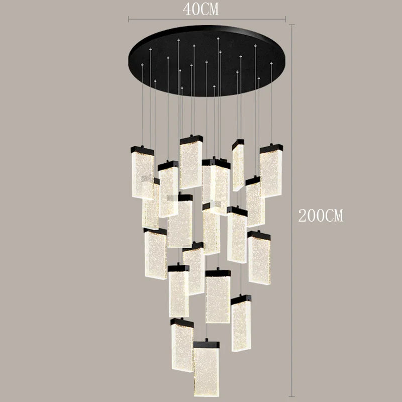 Afralia™ Modern Stair Chandelier Pendant Lights | Indoor Ceiling Lamp LED Chandeliers for Living Room