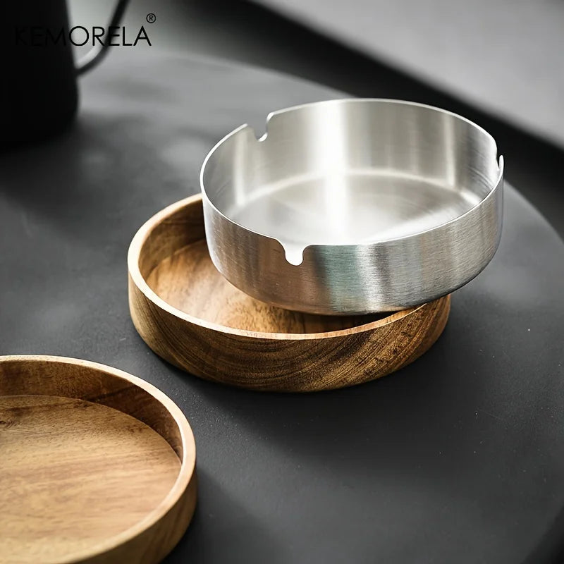 Afralia™ Wooden Desktop Ashtray with Lid - Stylish and Practical Smoking Accessories