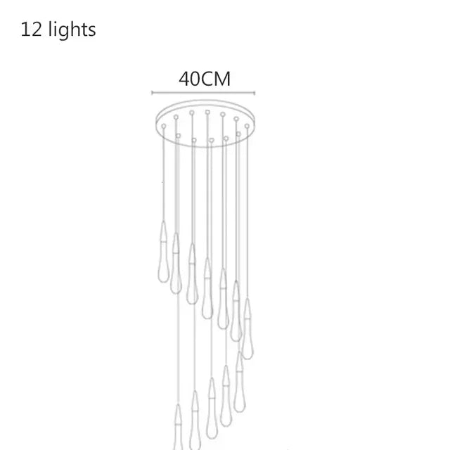 Afralia™ Crystal Drop Chandelier: Elegant Lighting for Home Decor, Living Room, Dining Room, Lobby