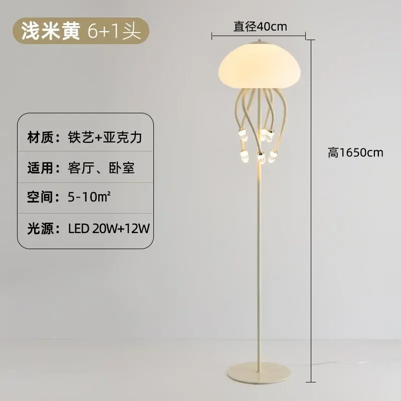Afralia™ Kawaii LED Jellyfish Lamp Art for Bedroom Decor & Lighting