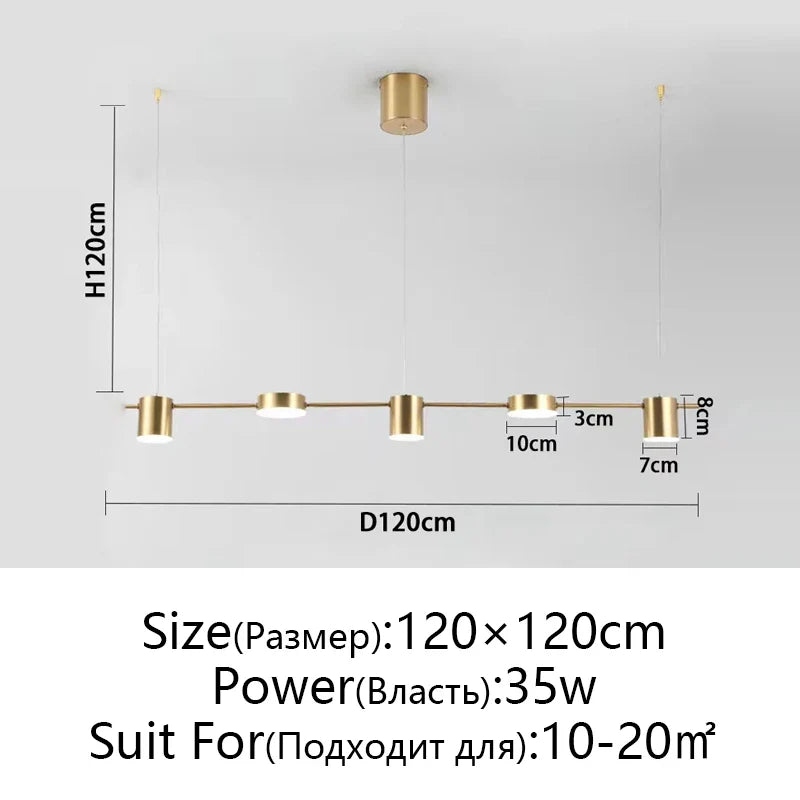 Afralia™ Dimmable LED Ceiling Chandelier for Living Room, Dining, Kitchen - Modern Hanging Light
