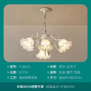 Afralia™ LED Flower Chandelier: French Retro Style for Bedroom, Living Room, Restaurant