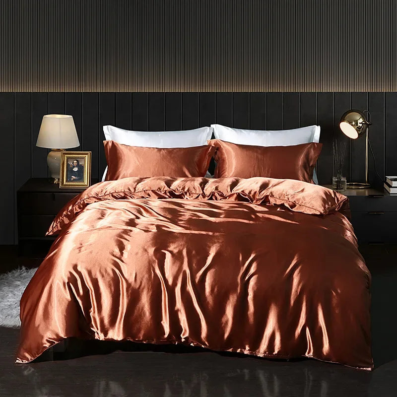 Afralia™ Silk Bedding Sets: Smooth Comforter Covers for Cool Summer Sleep