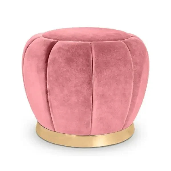 Afralia™ Nordic Luxury Bedroom Makeup Stool Ottoman, Solid Wood Vanity Chair Elegant Living Room Furniture