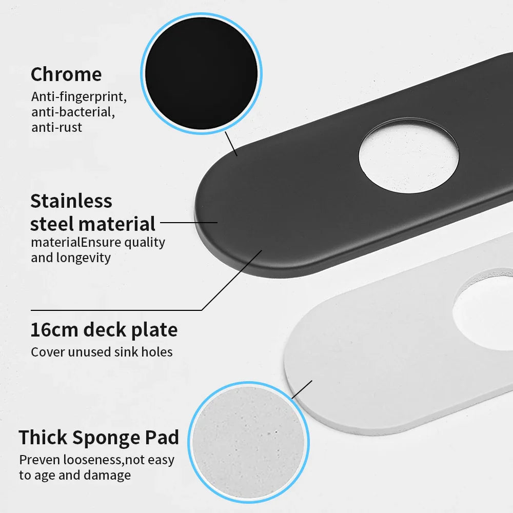 Afralia™ 6 inch Deck Plate for Bathroom Faucet, Sink Mounting Escutcheon 4014