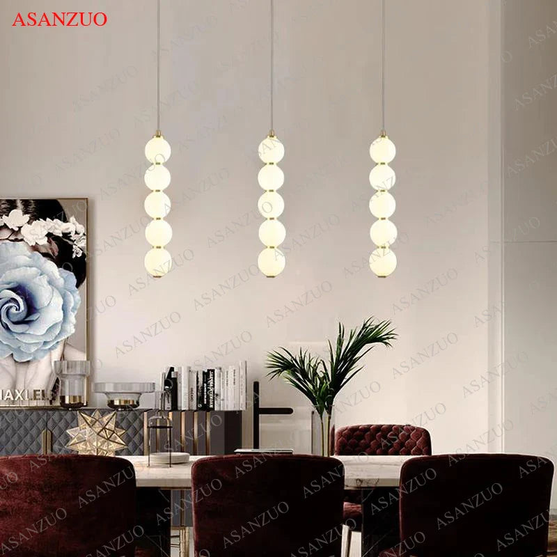 Afralia™ Glass Ball Pendant Lights - Modern Nordic LED Creative Hanging Lamp for Home Decor