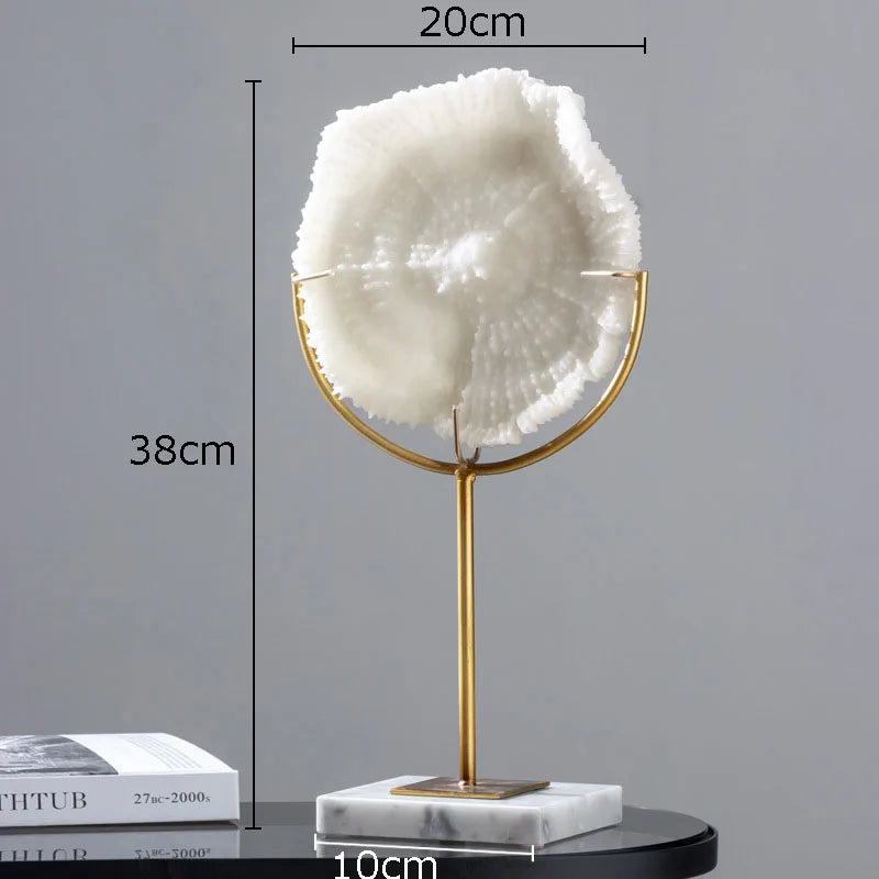 Afralia™ Coral Resin Statue Desk Decoration Modern Home Decor Ornaments