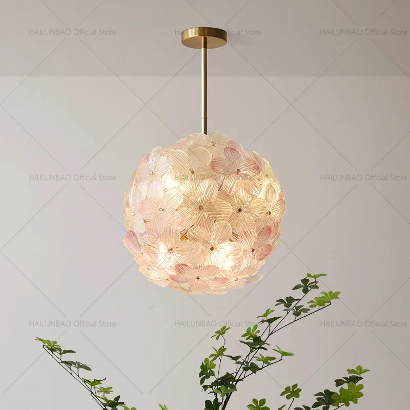 Afralia™ Sweet Cherry Petals Chandelier Study Lamps