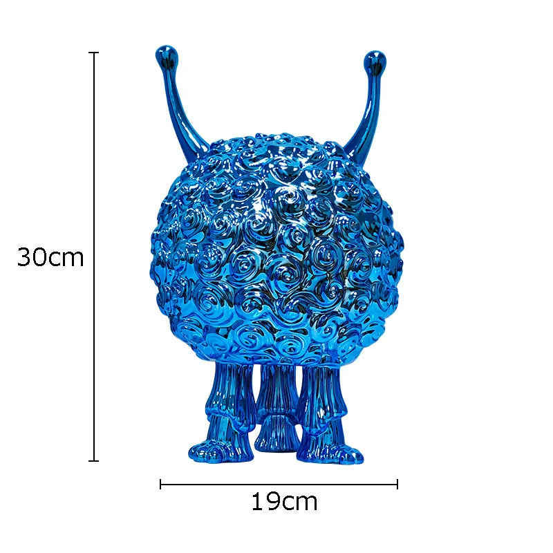 Fluffy Monster Statue Ornament for Modern Home Decor by Afralia™