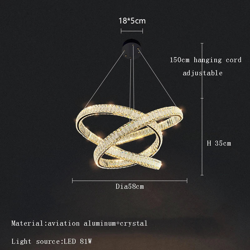 Afralia™ Elegant Crystal Chandelier for Luxury Home Decoration