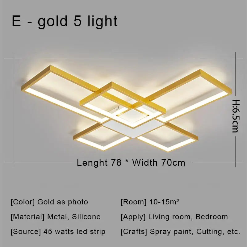 Afralia™ Black LED Chandelier Ceiling Light Remote Control Fixture for Living Room, Bedroom & Kitchen