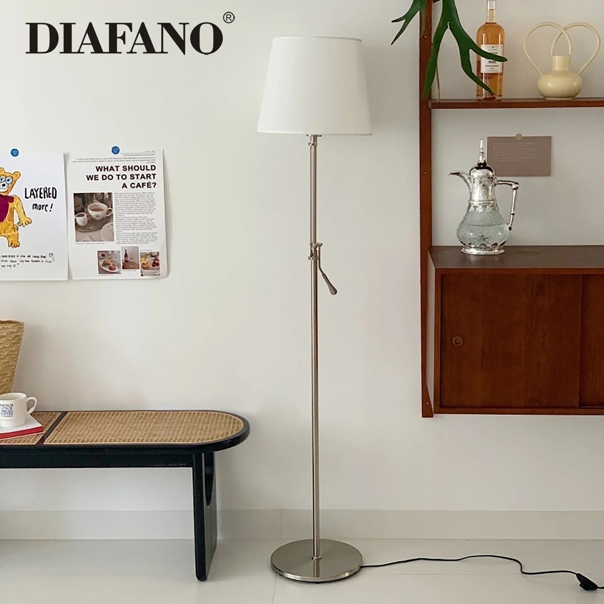 Afralia™ Adjustable LED Floor Lamp for Modern Industrial Decor