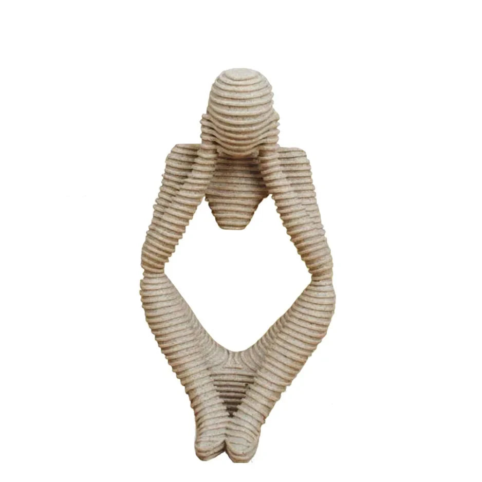 Afralia™ Thinker Statue Sandstone Sculpture Modern Home Office Decor