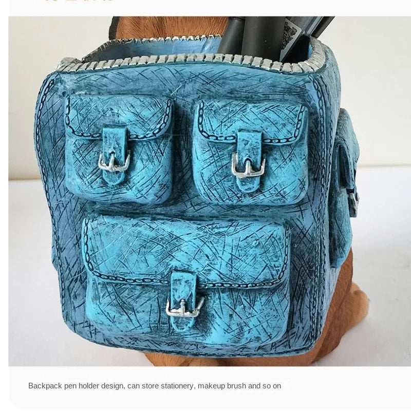 Afralia™ Puppy Resin Pen Holder: Cute Desktop Decoration & Storage Organizer