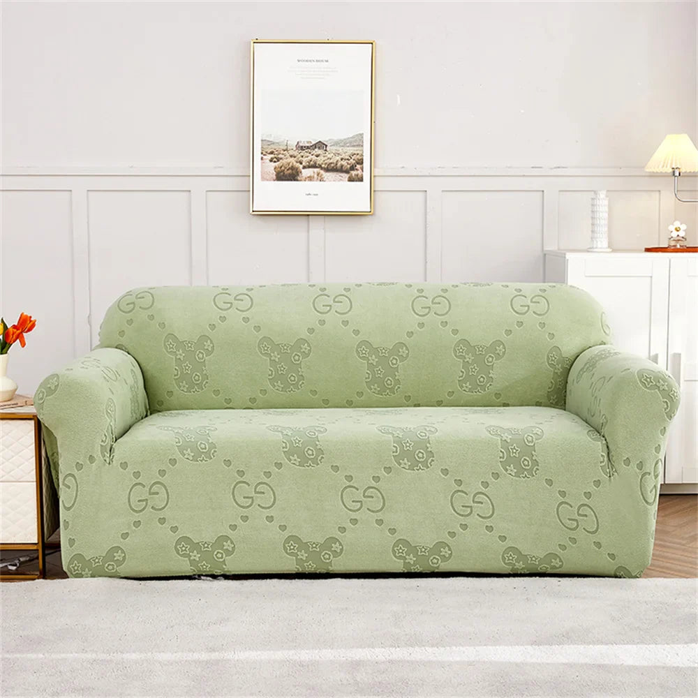 Afralia™ Thick Velvet Sofa Cover: 1/2/3/4 Seats Stretch Slipcover Protector