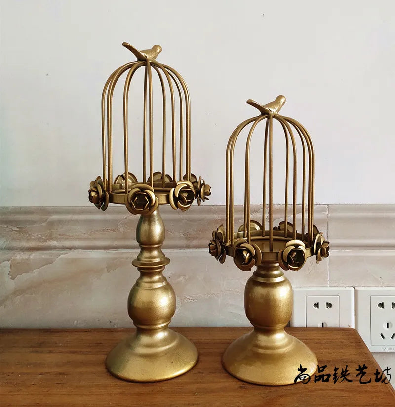 Afralia™ Birdcage Style Ornament for Wedding & Home Décor Table Centerpieces