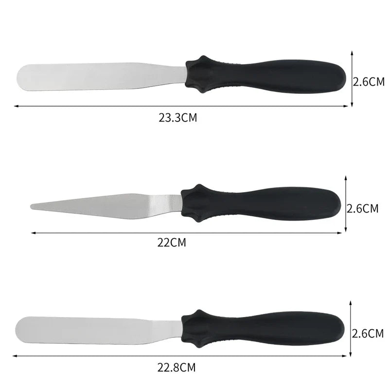 Afralia™ Stainless Steel Cream Spatula Set for Baking and Mixing