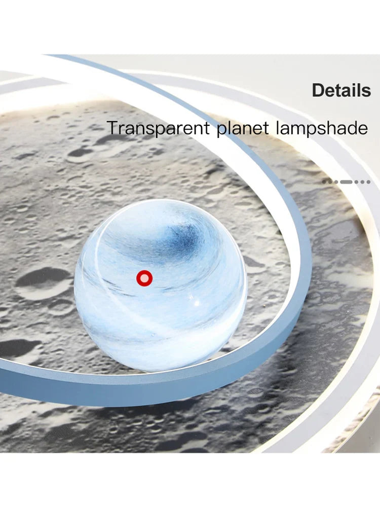 Afralia™ Astronaut LED Chandelier: Remote Control Ceiling Pendant Light for Children's Room