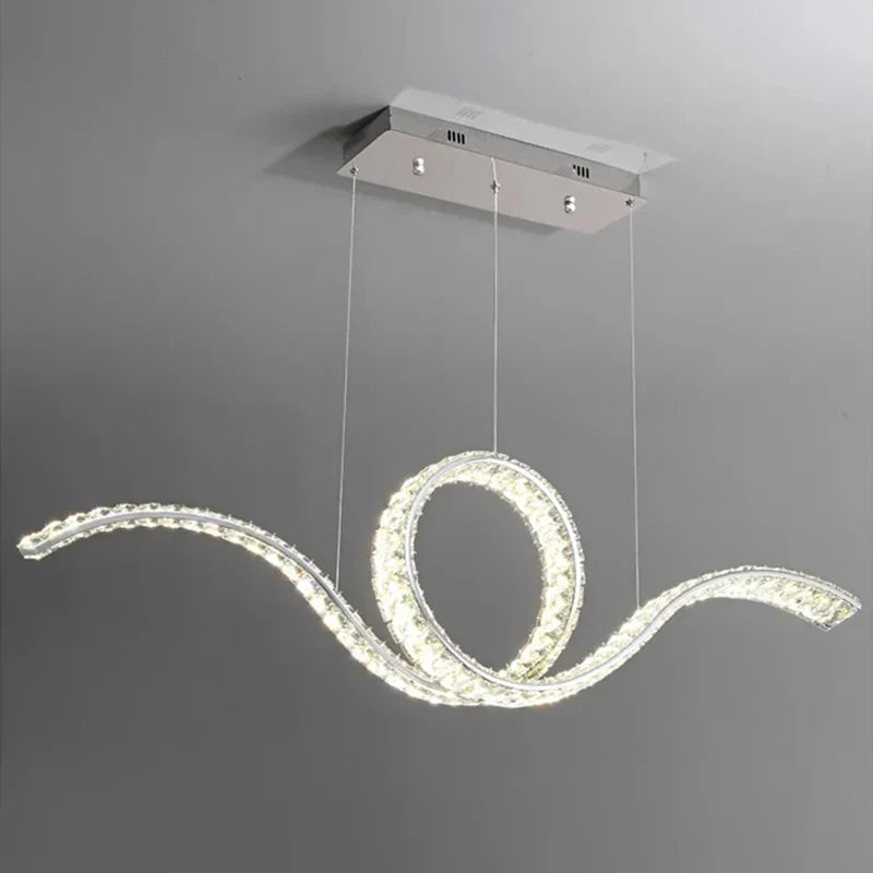 Afralia™ LED Crystal Chandeliers: Elegant Lighting for Dining Room and Bar Decor