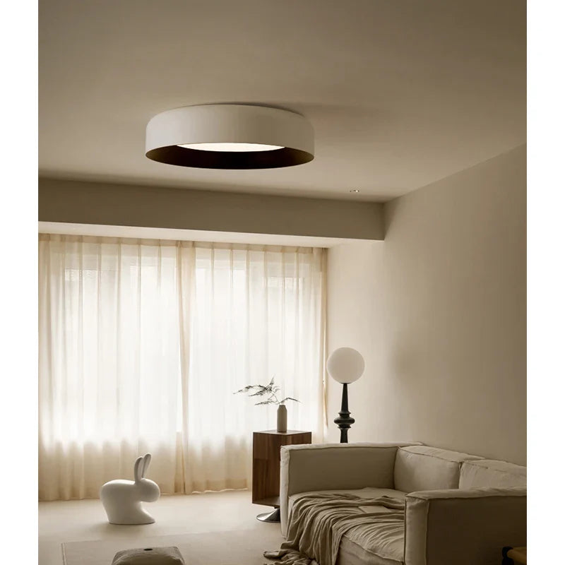 Afralia™ Nordic LED Ceiling Lamp: Modern Minimalist Black & White Light for Home Décor
