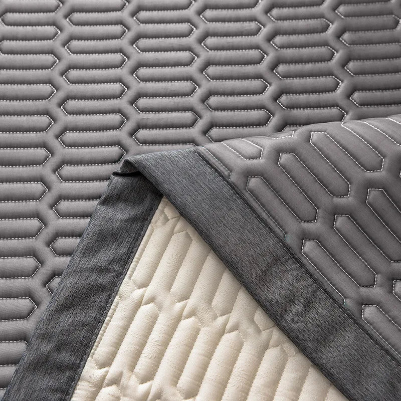 Afralia™ Cooling Latex Bed Mat | Summer Cool Feel | Thicker & Foldable Queen Mat