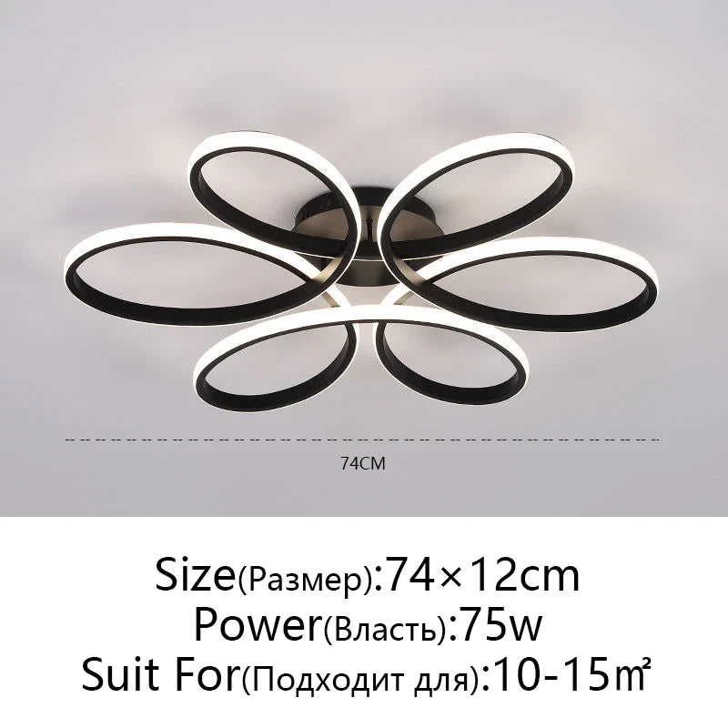 Afralia™ Flower Ceiling Light: Nordic Romantic LED Bedroom, Living Room, Restaurant, Study Light